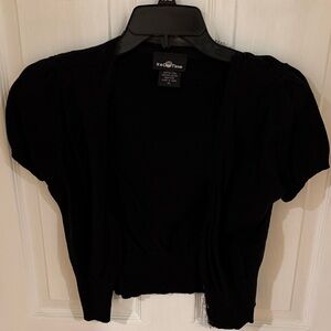 It's Our Time Black Short Sleeve Shrug